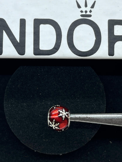 Pandora Red Snowflake Charm