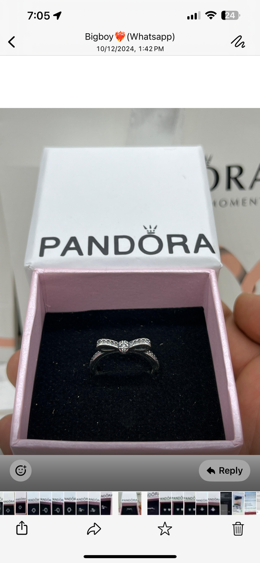 pandora delicate bow ring-ALE