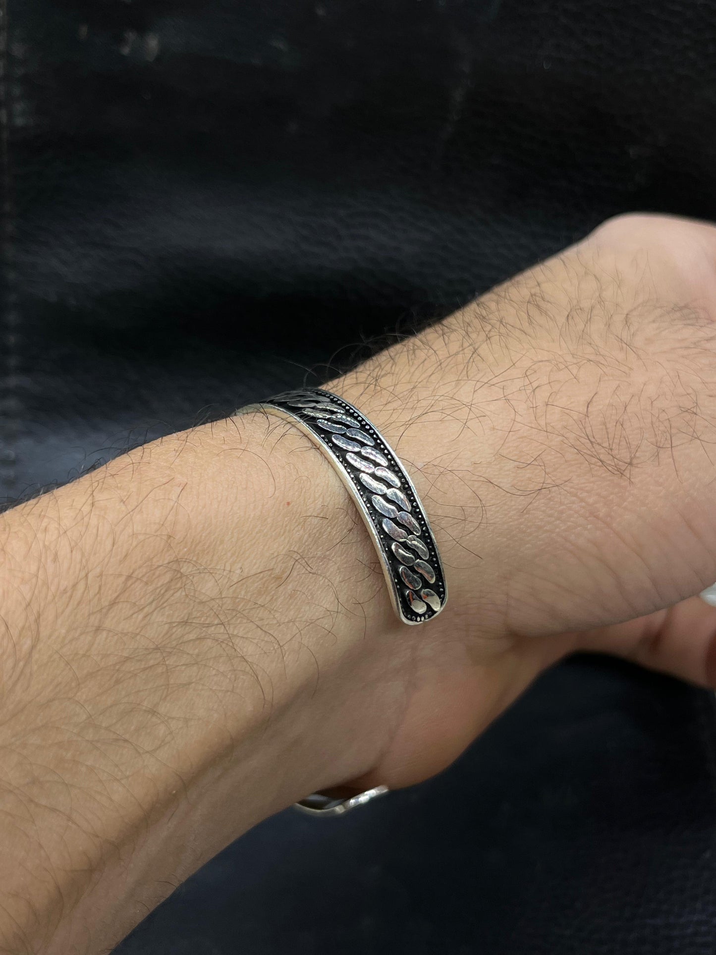 King crown Cuff S925 Sterling Silver for men