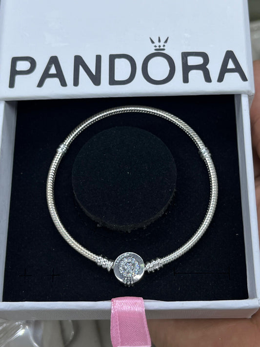 Original Pandora sparkling Crown Snake Chain Bracelet