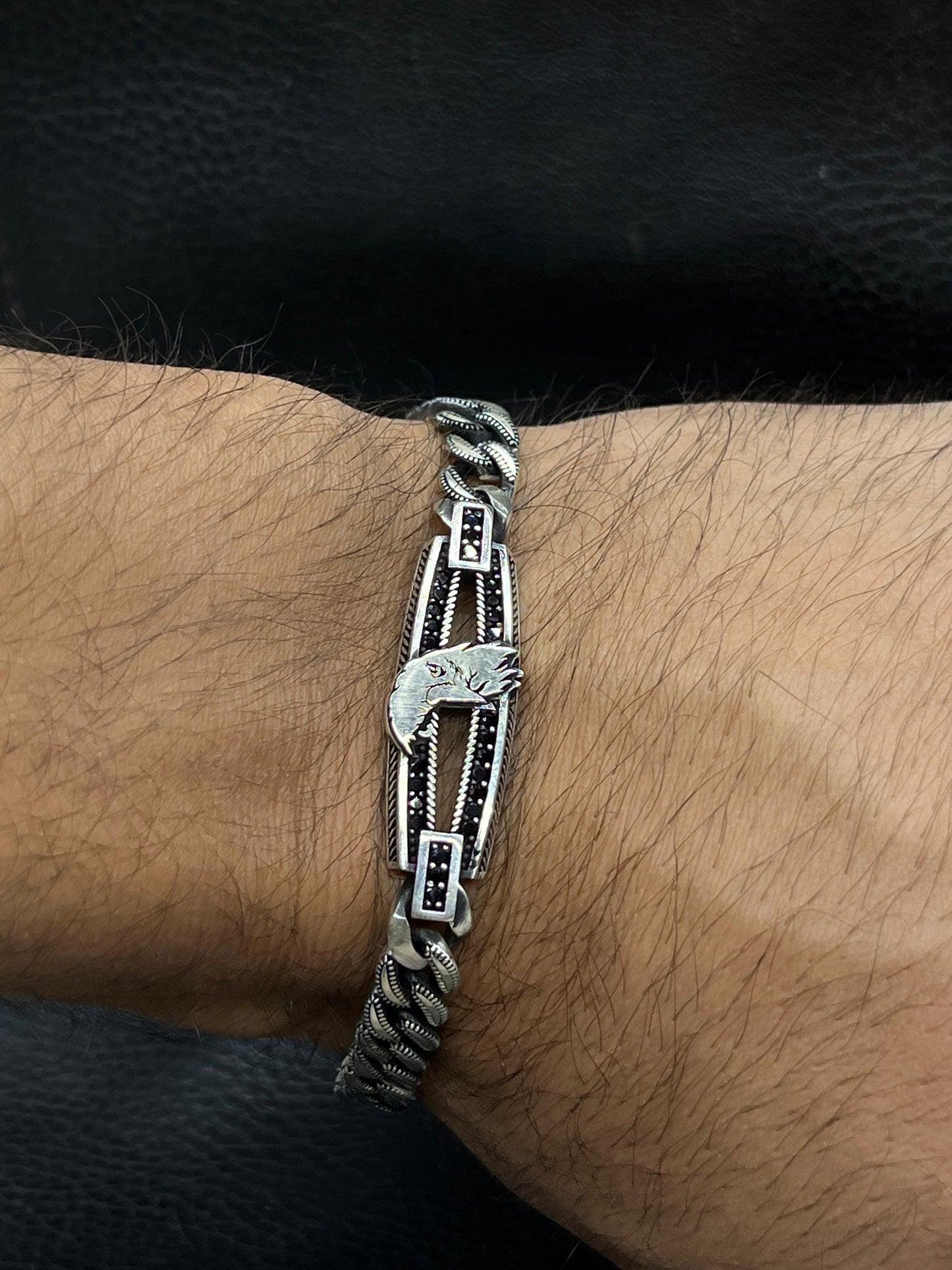 Eagle-S925 Sterling Silver Bracelet for men