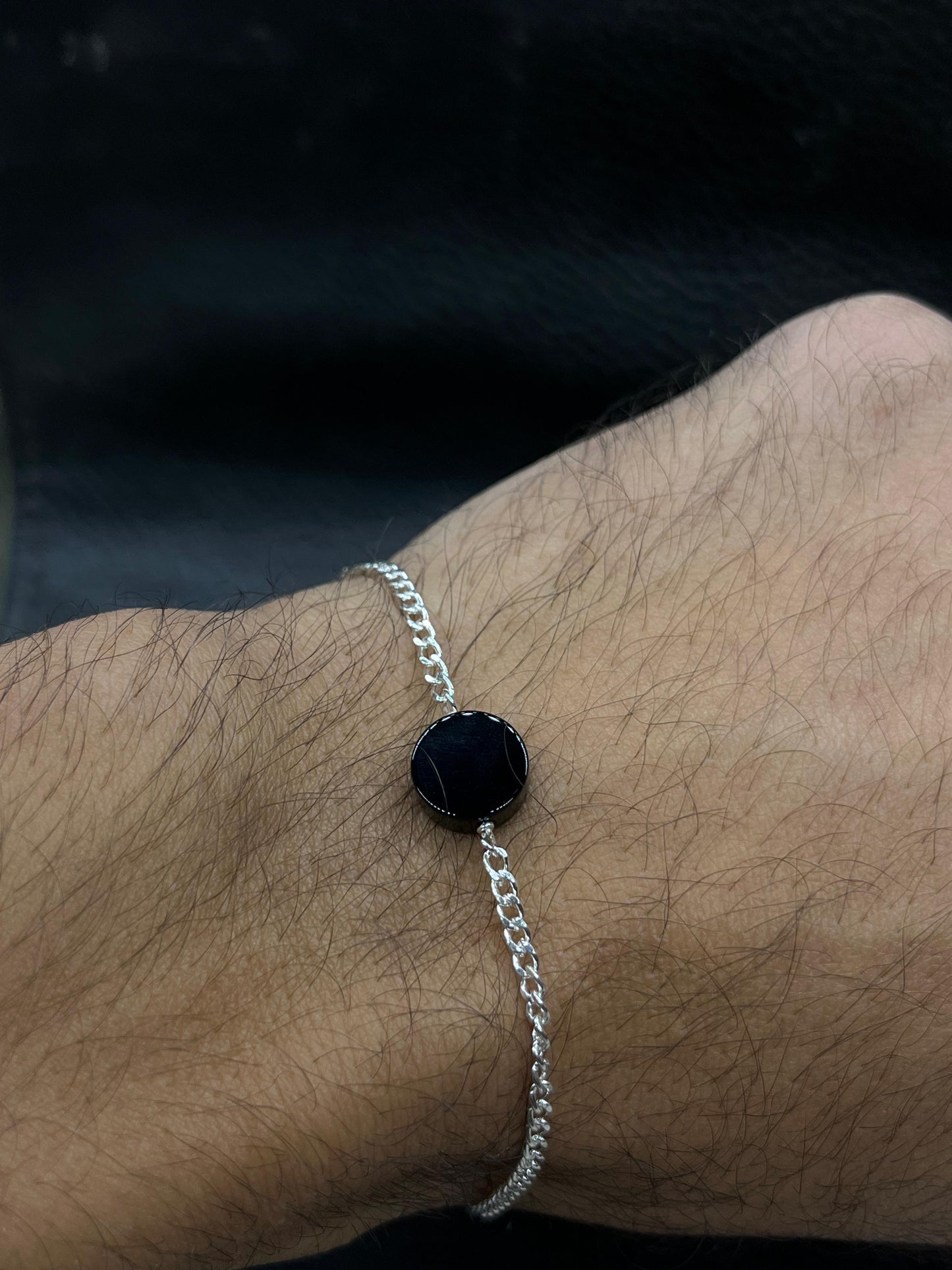 Onyx Bracelet for Men's Sterling Silver 925s