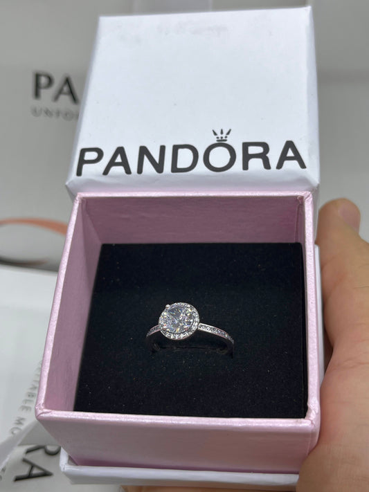 Original Pandora Round Sparkle Halo Ring