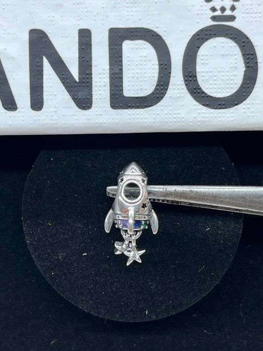 Pandora Space Love Rocket Charm 🚀