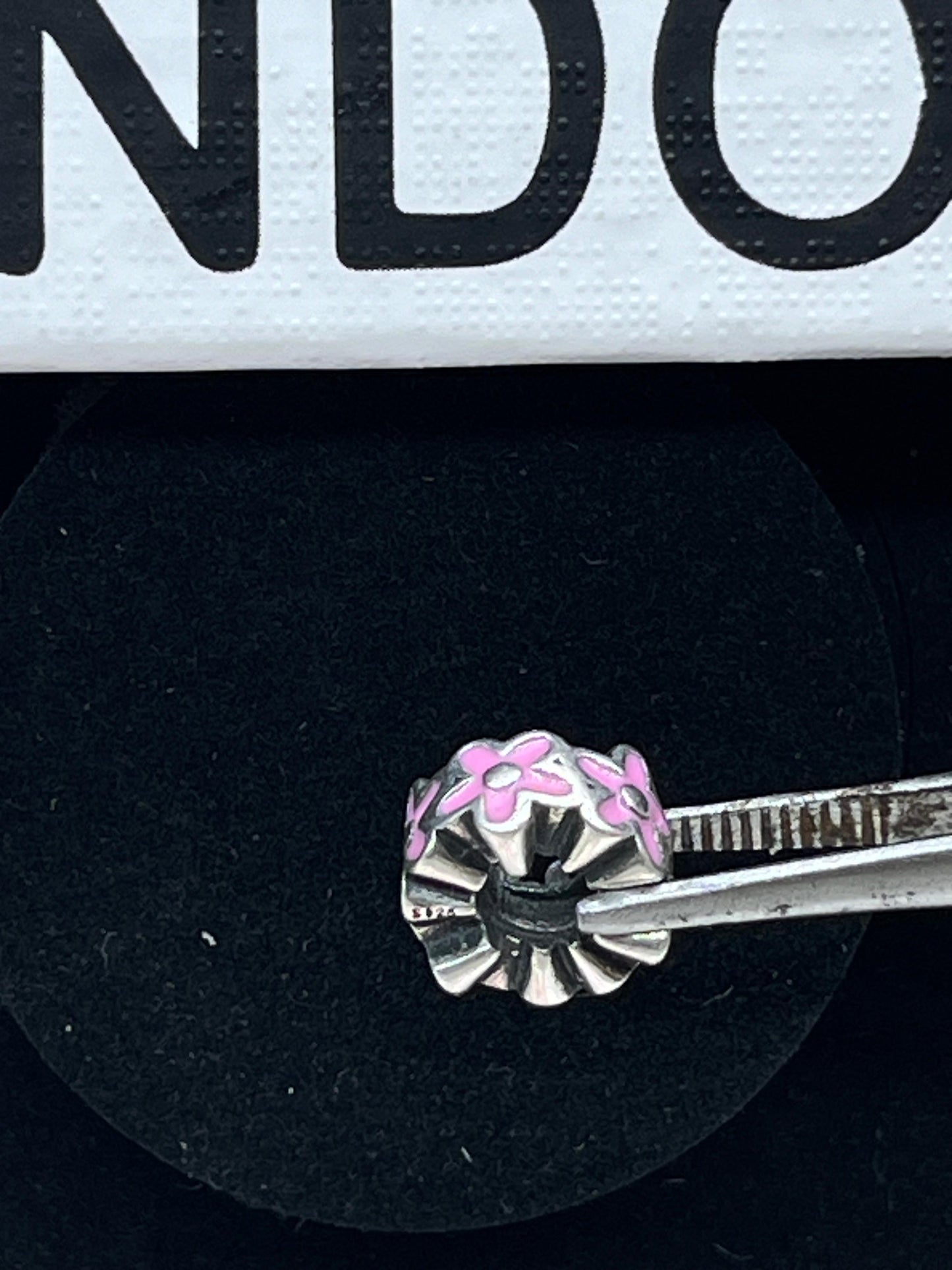 Pink daisy Flower Spacer Pandora Charm 💞