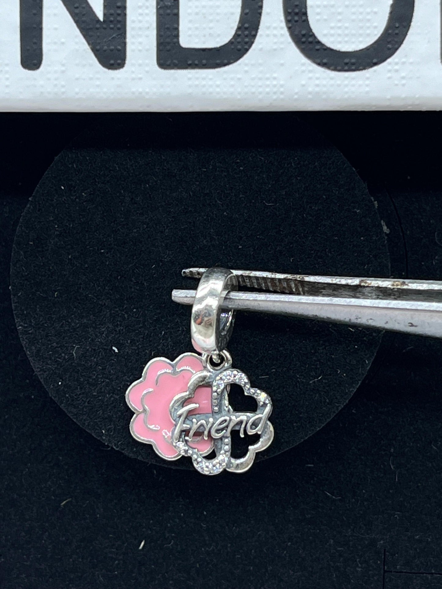 Four leaf clover Friendship double dangle pandora charm