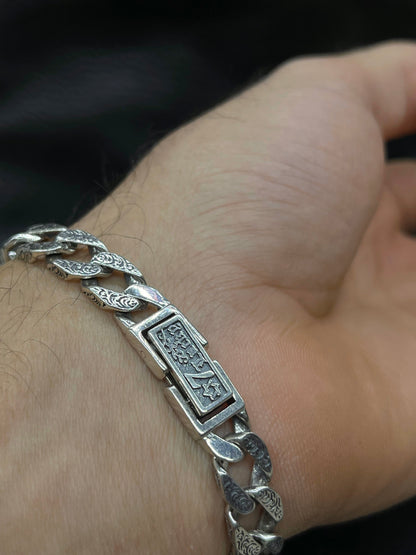 Tang Chain Bracelet for Men's Sterling Silver 925s