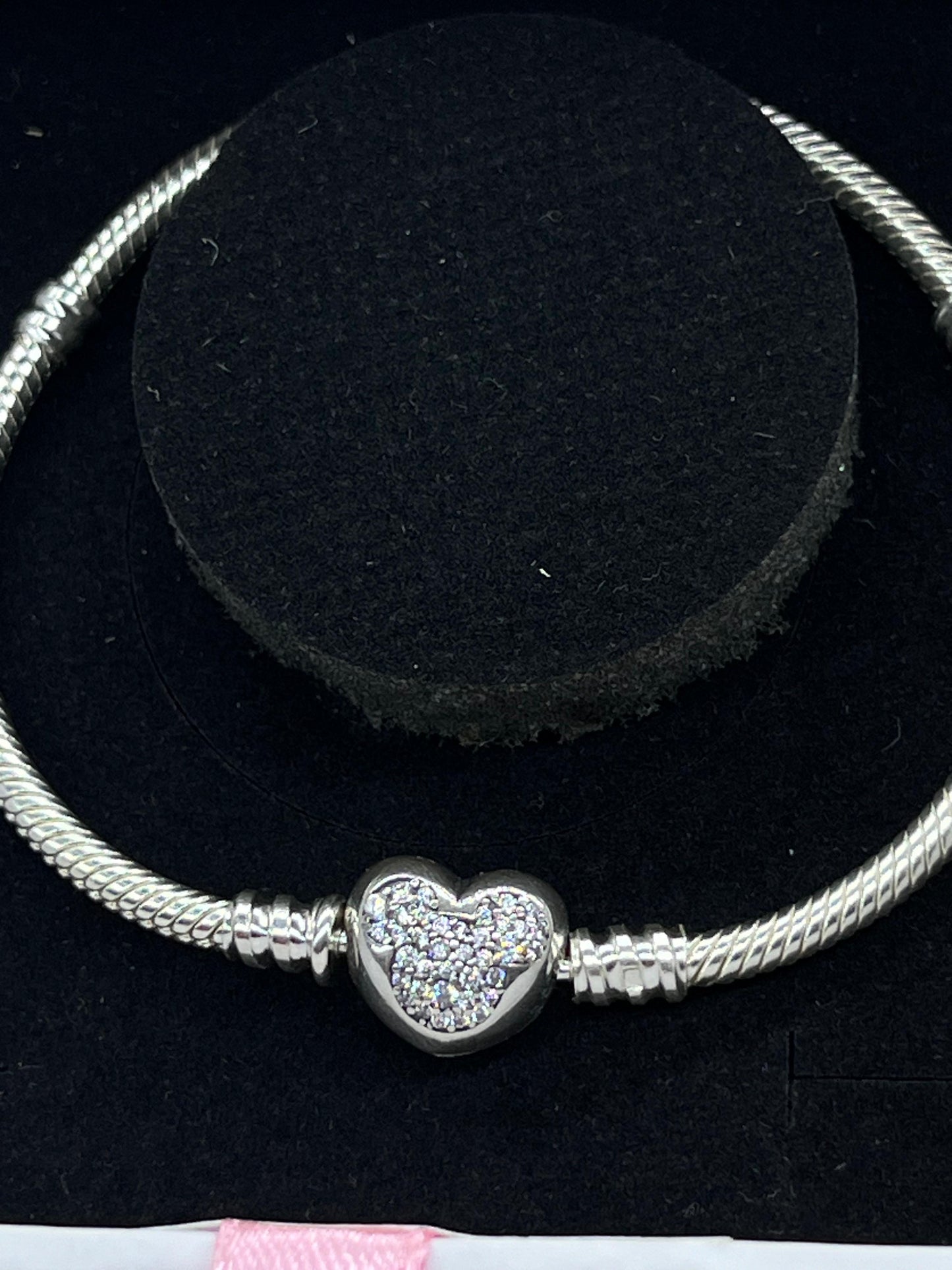 Original Pandora sparkling Mickey Round Snake Chain Bracelet