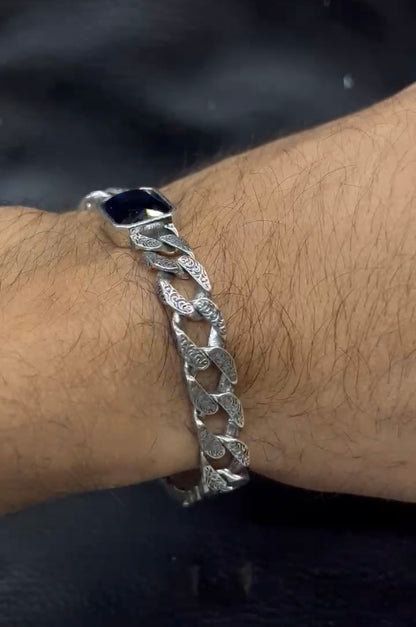 Tang Chain Bracelet for Men's Sterling Silver 925s