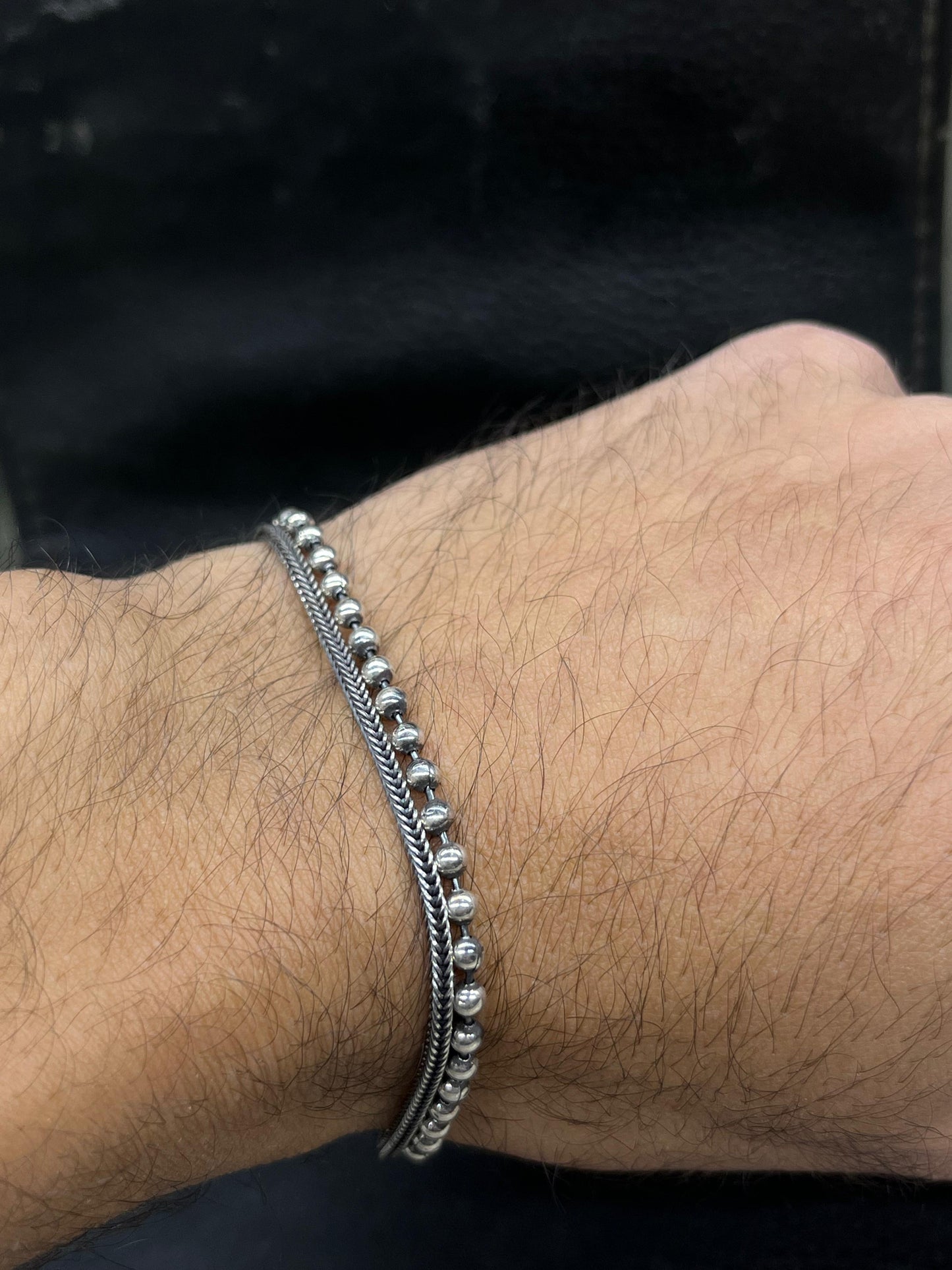 Double Bracelet for Men's Sterling Silver 925s