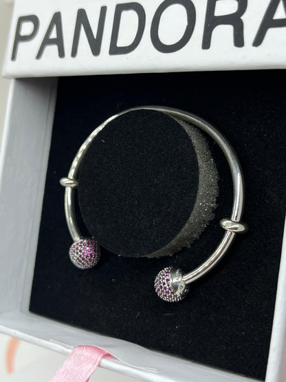 Pandora Moments Open Pavé Bangle blue & Purple