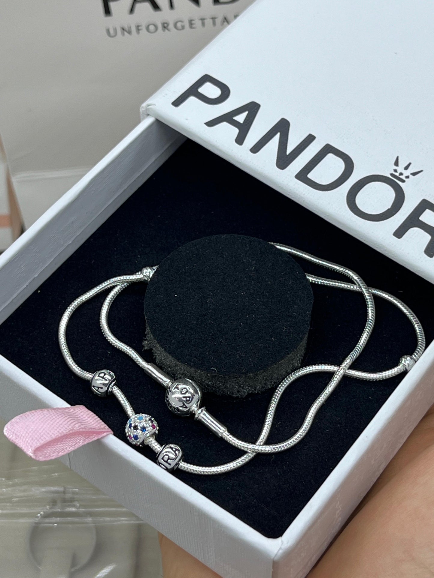 Pandora sparkling Moments Snake Chain Necklace✨