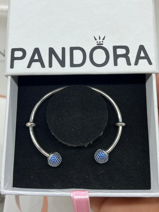 Pandora Moments Open Pavé Bangle blue & Purple