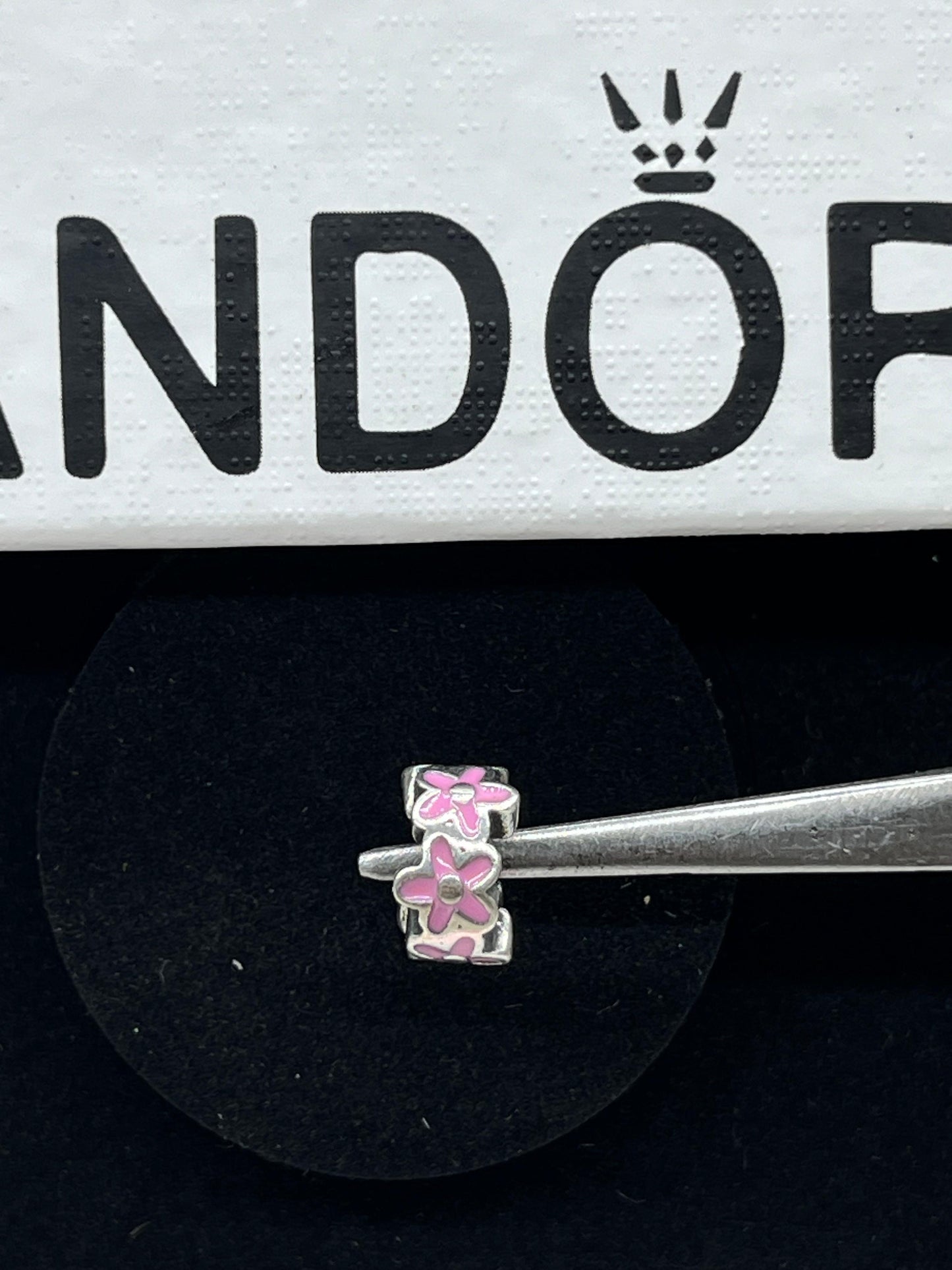 Pink daisy Flower Spacer Pandora Charm 💞