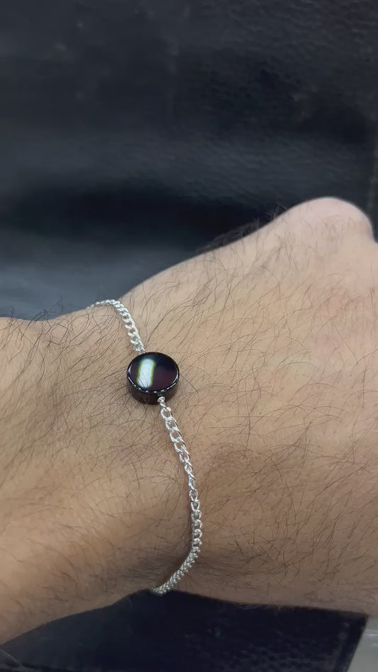 Onyx Bracelet for Men's Sterling Silver 925s