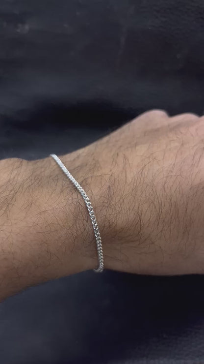 Thin Grommet Vermeil-S925 Sterling Silver Bracelet for men