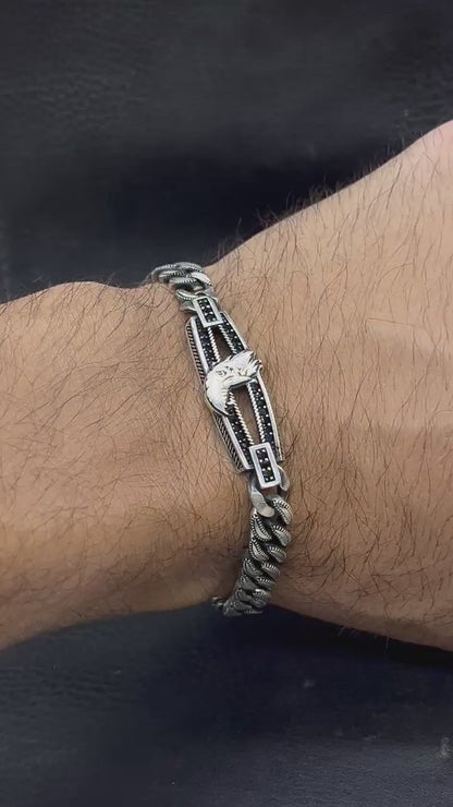 Eagle-S925 Sterling Silver Bracelet for men